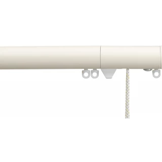 Silent Gliss 7630 Corded Metropole 30mm Ecru Flush Endcap Aluminium Curtain Pole