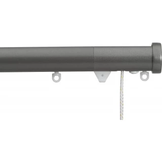 Silent Gliss 7630 Corded Metropole 30mm Gunmetal Stud Endcap Aluminium Curtain Pole