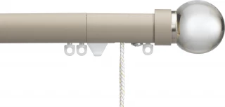 Silent Gliss 7630 Corded Metropole 30mm Ochre Clear Ball Aluminium Curtain Pole