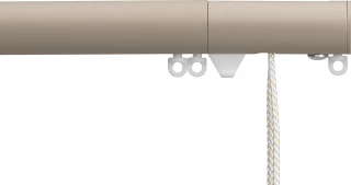 Silent Gliss 7630 Corded Metropole 30mm Ochre Stud Endcap Aluminium Curtain Pole