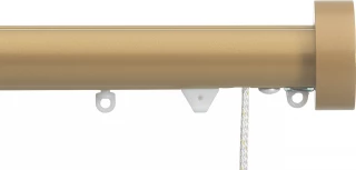 Silent Gliss 7630 Corded Metropole 30mm Sand Design Endcap Aluminium Curtain Pole