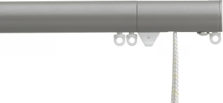 Silent Gliss 7630 Corded Metropole 30mm Slate Grey Flush Endcap Aluminium Curtain Pole