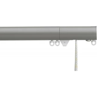 Silent Gliss 7630 Corded Metropole 30mm Slate Grey Flush Endcap Aluminium Curtain Pole