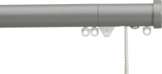 Silent Gliss 7630 Corded Metropole 30mm Slate Grey Stud Endcap Aluminium Curtain Pole