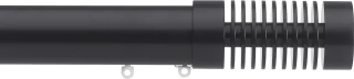 Silent Gliss 7620 Metropole 50mm Black Groove Cylinder Aluminium Curtain Pole
