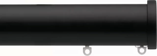 Silent Gliss 7620 Metropole 50mm Black Stud Endcap Aluminium Curtain Pole