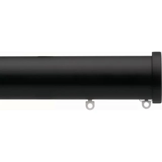 Silent Gliss 7620 Metropole 50mm Black Stud Endcap Aluminium Curtain Pole