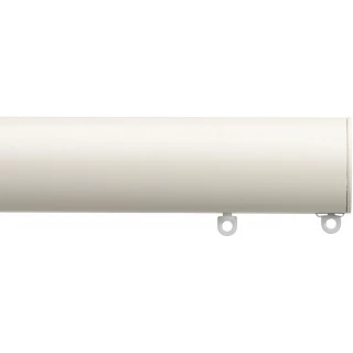 Silent Gliss 7620 Metropole 50mm Ecru Flush Endcap Aluminium Curtain Pole