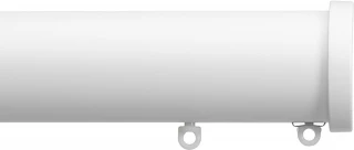 Silent Gliss 7620 Metropole 50mm Matt White Stud Endcap Aluminium Curtain Pole