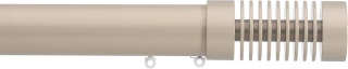 Silent Gliss 7620 Metropole 50mm Taupe Groove Cylinder Aluminium Curtain Pole