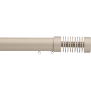 Silent Gliss 7620 Metropole 50mm Taupe Groove Cylinder Aluminium Curtain Pole