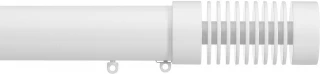 Silent Gliss 7620 Metropole 50mm White Groove Cylinder Aluminium Curtain Pole