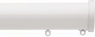 Silent Gliss 7620 Metropole 50mm White Stud Endcap Aluminium Curtain Pole