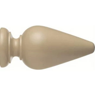 Silent Gliss Metropole 50mm Spear Taupe Wood Finial