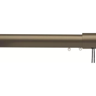 Silent Gliss 7640 Corded Metropole 50mm Antique Bronze Flush Endcap Aluminium Curtain Pole