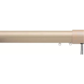 Silent Gliss 7640 Corded Metropole 50mm Taupe Flush Endcap Aluminium Curtain Pole