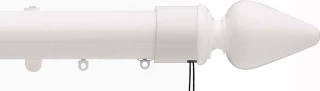 Silent Gliss 7640 Corded Metropole 50mm White Spear Aluminium Curtain Pole