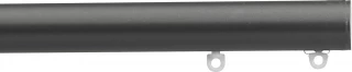 Silent Gliss 7610 Metropole 30mm Charcoal Flush Endcap Aluminium Curtain Pole