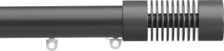 Silent Gliss 7610 Metropole 30mm Charcoal Groove Cylinder Aluminium Curtain Pole
