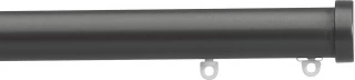 Silent Gliss 7610 Metropole 30mm Charcoal Stud Endcap Aluminium Curtain Pole