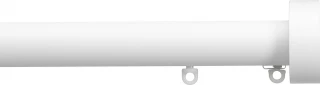 Silent Gliss 7610 Metropole 30mm Matt White Design Endcap Aluminium Curtain Pole