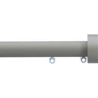 Silent Gliss 7610 Metropole 30mm Slate Grey Design Endcap Aluminium Curtain Pole