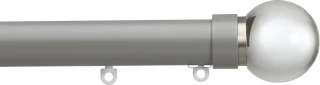 Silent Gliss 7610 Metropole 30mm Slate Grey Clear Ball Aluminium Curtain Pole