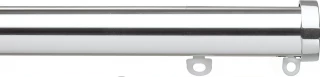 Silent Gliss 7610 Metropole 30mm Chrome Stud Endcap Aluminium Curtain Pole