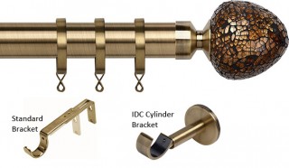 Speedy Poles Apart 28mm Antique Brass Metal Curtain Pole
