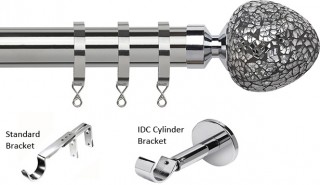 Speedy Poles Apart 28mm Chrome Metal Curtain Pole