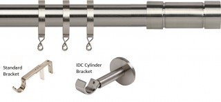 Speedy Poles Apart 28mm Satin Silver Metal Curtain Pole