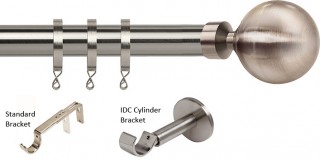 Speedy Poles Apart 28mm Satin Silver Metal Curtain Pole