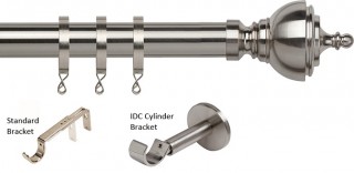 Speedy Poles Apart 28mm Satin Silver Metal Curtain Pole