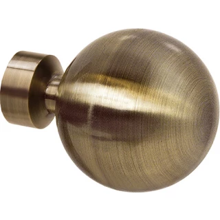 Speedy Poles Apart 28mm Antique Brass Sphere Finials (Pair)