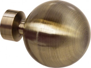 Speedy Poles Apart 28mm Antique Brass Sphere Finials (Pair)