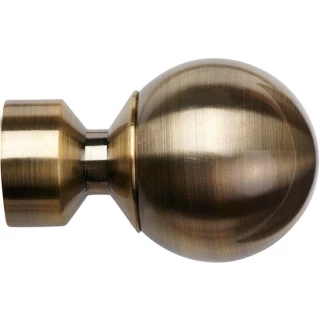 Speedy Poles Apart 28mm Antique Brass Ball Finials (Pair)