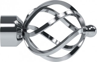 Speedy Poles Apart 28mm Chrome Cage Finials (Pair)