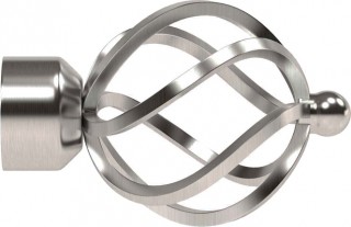 Speedy Poles Apart 28mm Satin Silver Cage Finials (Pair)
