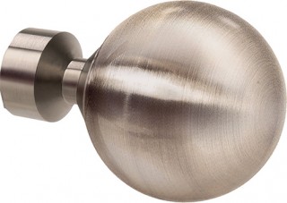Speedy Poles Apart 28mm Satin Silver Sphere Finials (Pair)