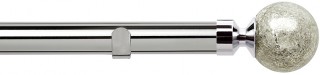 Speedy Kingdom Empire 28mm Chrome Metal Eyelet Curtain Pole