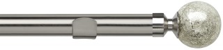 Speedy Kingdom Empire 28mm Satin Silver Metal Eyelet Curtain Pole