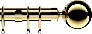Speedy Nikola 28mm Bright Brass Metal Curtain Pole