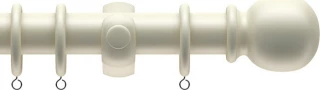 Speedy Victory Wood 28mm White Wood Curtain Pole