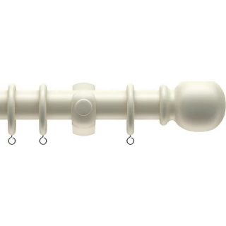 Speedy Victory Wood 28mm White Effect Wood Curtain Pole