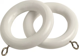 Speedy Victory Wood 28mm White Rings (Pack of 6)