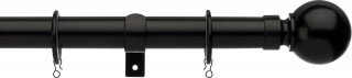 Haywick Urban Ball 28mm Black Metal Curtain Pole