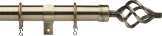 Haywick Urban Cage 28mm Antique Brass Metal Curtain Pole