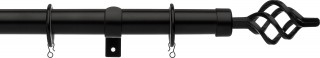 Haywick Urban Cage 28mm Black Metal Curtain Pole