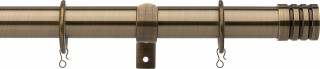 Haywick Urban Stud 28mm Antique Brass Metal Curtain Pole