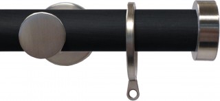 Swish Soho 28mm Black Wood (Vamp) Metal Curtain Pole